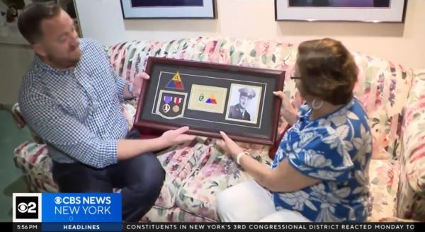 Margarita Manhardt, the niece of WWII hero George Arthur Cerrito gets his Purple Heart back after it was spotted at Texas flea market. 