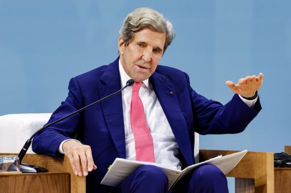 John Kerry, Special Presidential Envoy for Climate for the United States of America speaks o<em></em>nstage at the Health Day Opening Session at Al Waha Theatre during the UN Climate Change Co<em></em>nference COP28 at Expo City Dubai on December 3, 2023 in Dubai, United Arab Emirates.