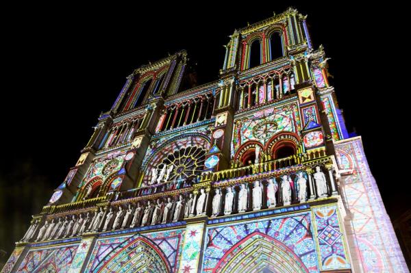 General View outside Notre-Dame of Paris Cathedral on December 07, 2024 in Paris, France.