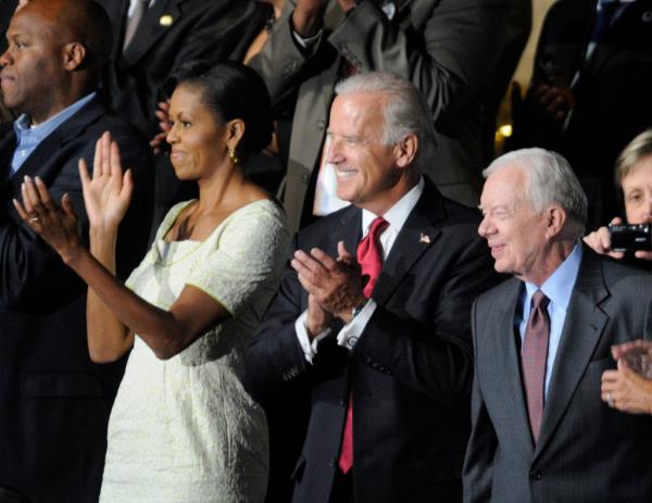 Michelle Obama, President Biden, Jimmy Carter