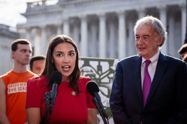 Alexandria Ocasio-Cortez and Senator Ed Markey