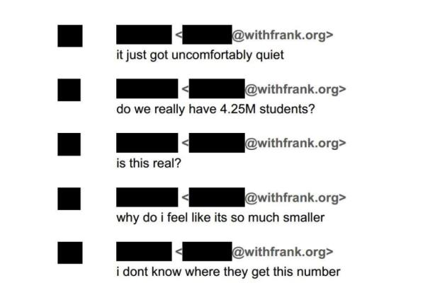 A Slack showed that 