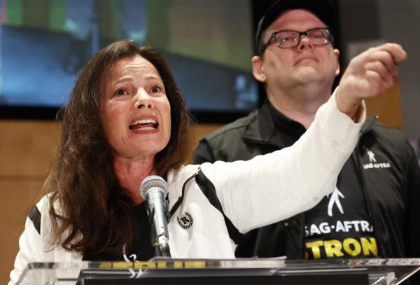 SAG-AFTRA President Fran Drescher recently spoke at a press co<em></em>nference announcing a strike against Hollywood studios on July 13, 2023 in Los Angeles, California. 