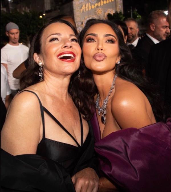 Fran Drescher with Kim Kardashian