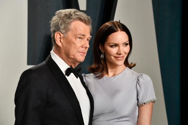 David Foster and Katharine McPhee at the 2020 Vanity Fair Oscar Party