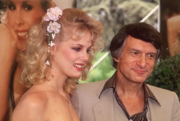 Stratten pictured in 1980 with Playboy magazine founder and publisher Hugh Hefner.