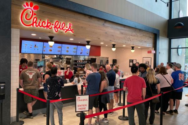 Customers at Chik-Fil-A