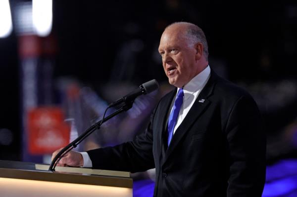 Former Acting Director of Immigration and Customs Enforcement (ICE) Thomas Homan speaks during the third day of the 2024 Republican Natio<em></em>nal Co<em></em>nvention at the Fiserv Forum in Milwaukee, Wisconsin, on July 17, 2024. Days after he survived an assassination attempt Do<em></em>nald Trump won formal nomination as the Republican presidential candidate and picked Ohio US Senator J.D. Vance for running mate. (Photo by Kamil Krzaczynski / AFP) (Photo by KAMIL KRZACZYNSKI/AFP via Getty Images)