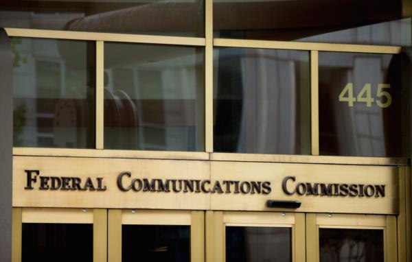 Entrance to the Federal Communications Commission building in Washington, symbolizing the Net Neutrality controversy