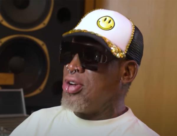 Dennis Rodman during an interview with VLAD TV in September 2023. 
