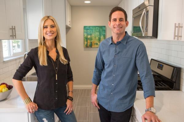 Christina Hall and ex-husband Tarek El Moussa on 
