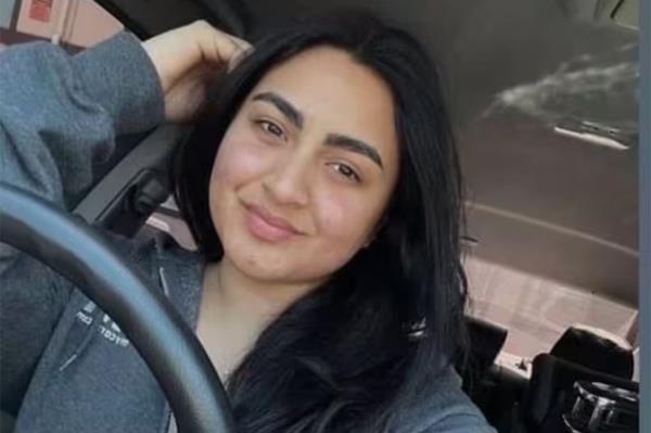 Arelie Garcia in the driver's seat