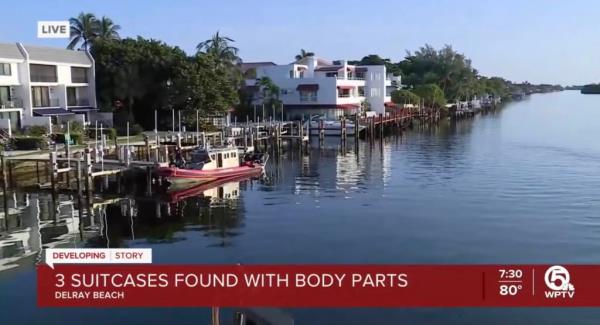 The unidentified woman’s remains were found Friday stuffed in three suitcases recovered from different areas of Delray Beach’s intracoastal waterway.