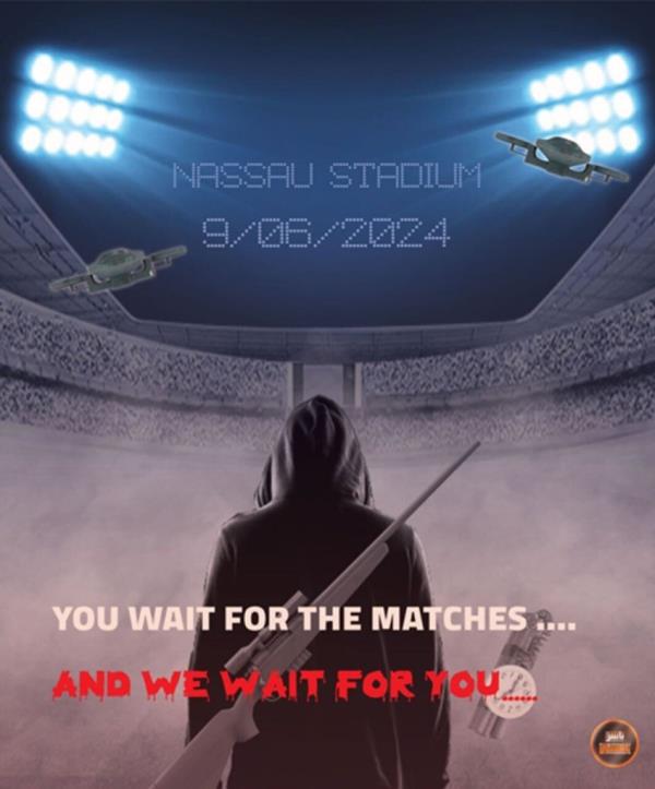 ISIS threat of Long Island cricket match. 