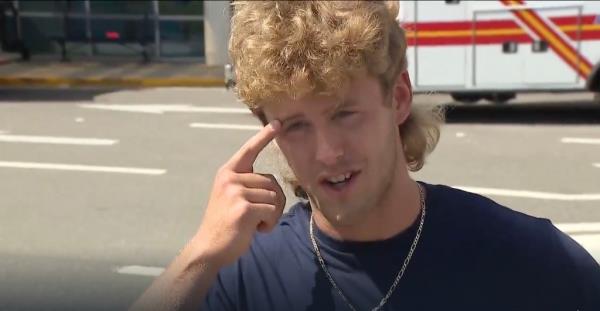 passenger giving an interview