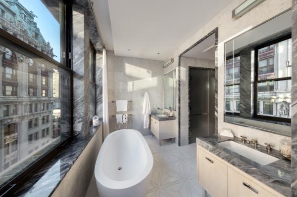 A spa-like bath.