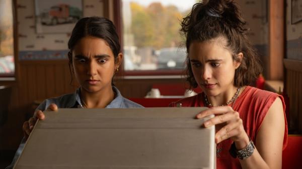 Geraldine Viswanathan and Margaret Qualley