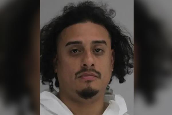 Juan Morgan Munoz, 31, allegedly struck the victim in Dallas, Texas just after midnight on Saturday and then sped off with the severed limb in the front seat. 