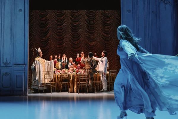 A picture of the Here We Are set in Act 1. 