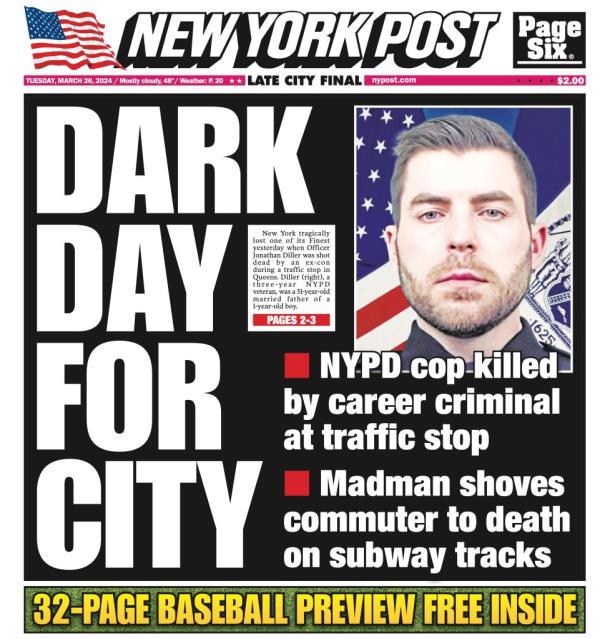 Slain NYPD cop Jo<em></em>nathan Diller. 