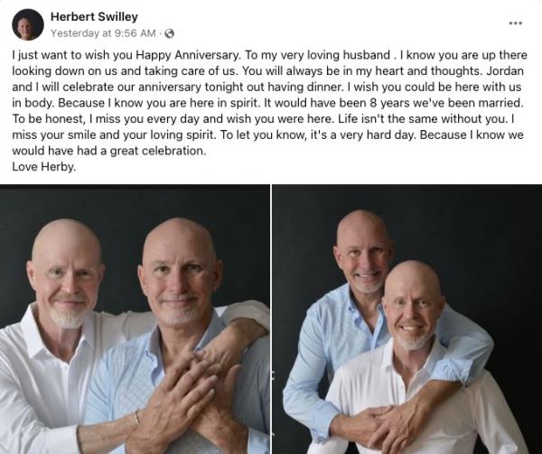 Smith and Swilley in his anniversary post.