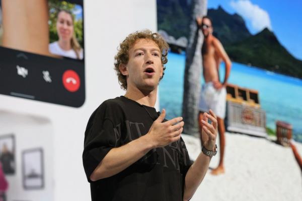 Mark Zuckerberg making keynote speech at me<em></em>ta Co<em></em>nnect event on Sept. 25, 2024.