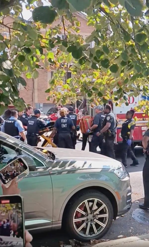 An NYPD cop was shot and wounded at the shooting.