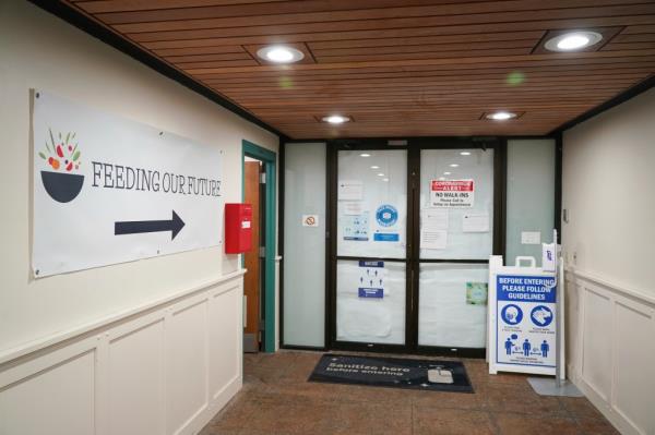 Offices of the organization 'Feeding Our Future' in St. Anthony, Minnesota, photographed after an FBI raid related to a large-scale fraud trial.