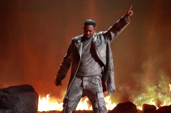 Will Smith performs during the BET Awards on Sunday, June 30, 2024, at the Peacock Theater in Los Angeles. 