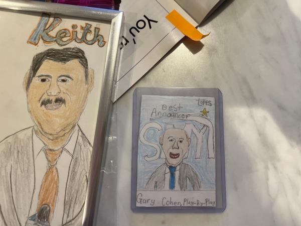 Drawing by Kingston Nahm-Korn of caller Gary Cohen