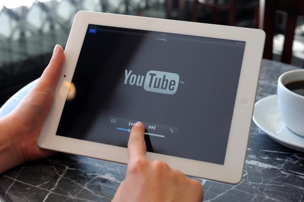 YouTube displayed on an iPad