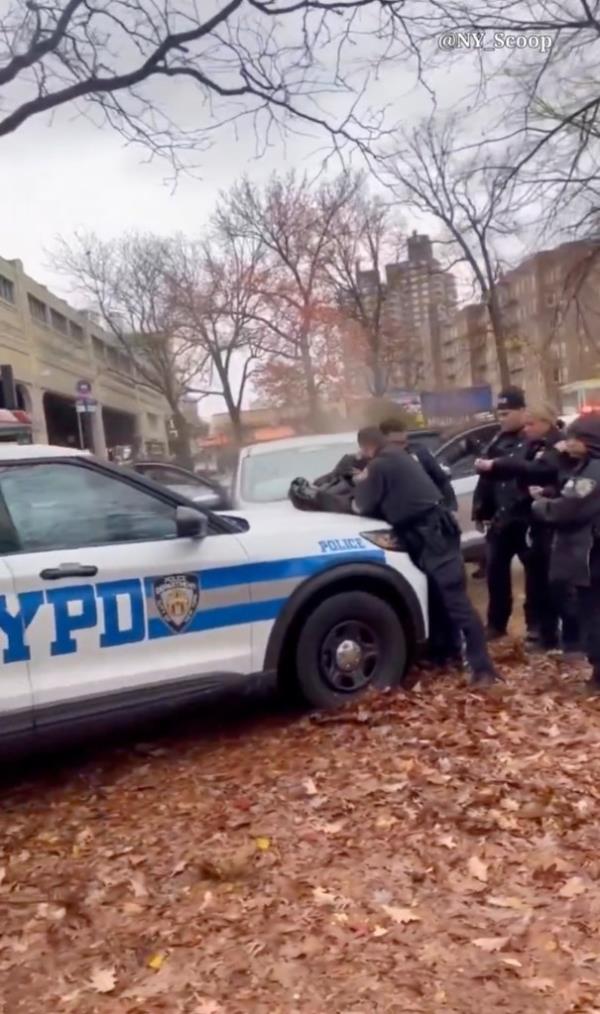 Both suspects being arrested after the chase.