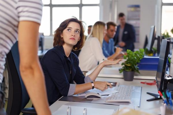 Young businesswoman  in stock photo