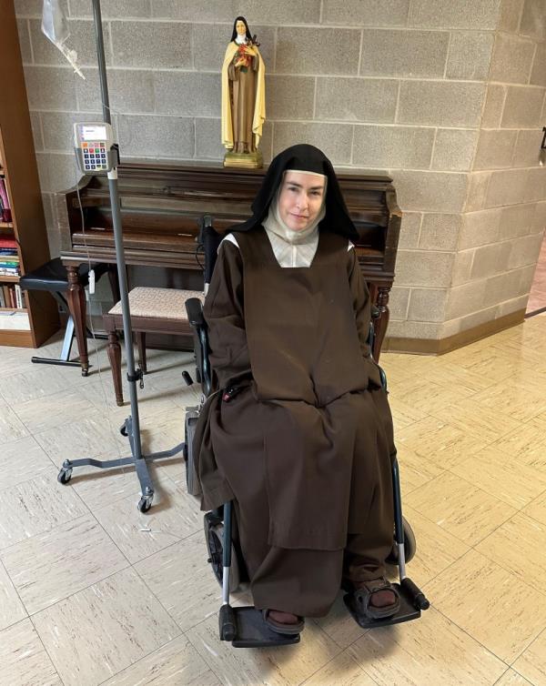 Rev. Mother Teresa Agnes Gerlach is wheelchair-bound and uses a feeding tube, her lawyer stated.