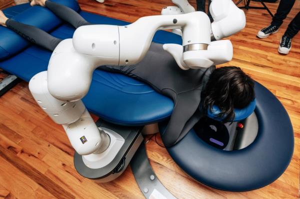 Lydia Moynihan sitting at Aescape Headquarters in Manhattan on July 8, 2024.