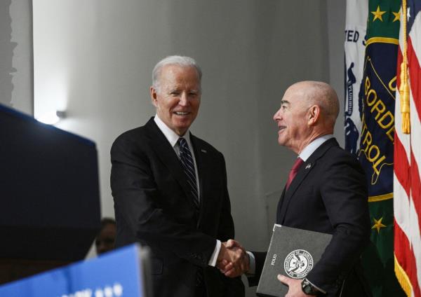 President Biden and Homeland Security Secretary Alejandro Mayorkas