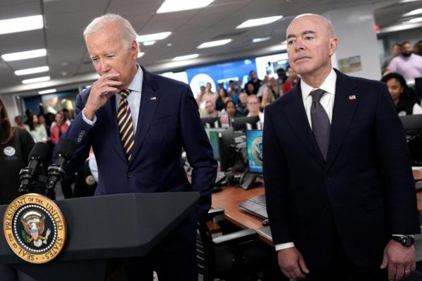 President Biden and Homeland Security Secretary Alejandro Mayorkas