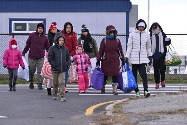 Migrants at Floyd Bennett Field.