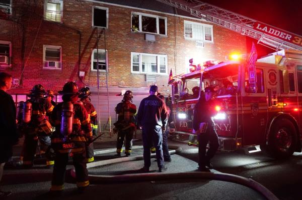 The fire broke out around 11:50 p.m. on the third floor of the three-story building on Beaumont Avenue near Grote Street in Belmont, a<em></em>bout two blocks from the Bronx Zoo, the FDNY said