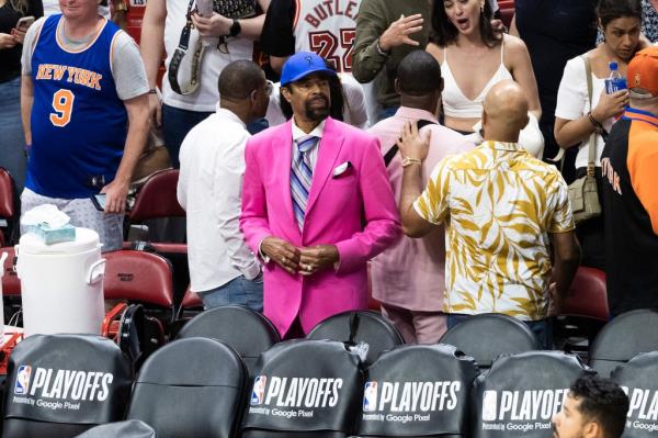 Clyde Frazier is pictured during the NBA All-Star Game in 2015.