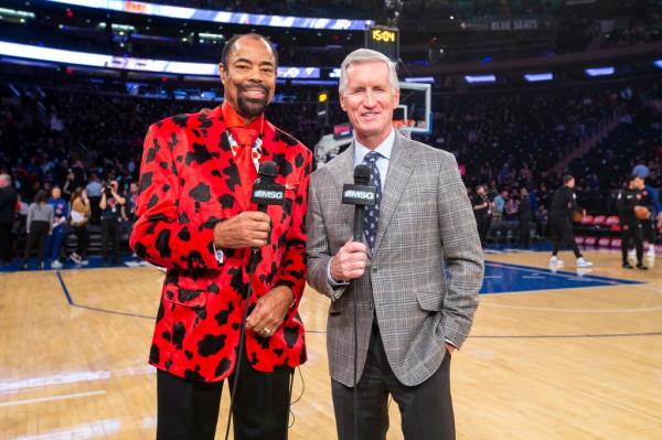 Clyde Frazier (l.) agreed that Jalen Brunson should be in co<em></em>nversations for the NBA's MVP.