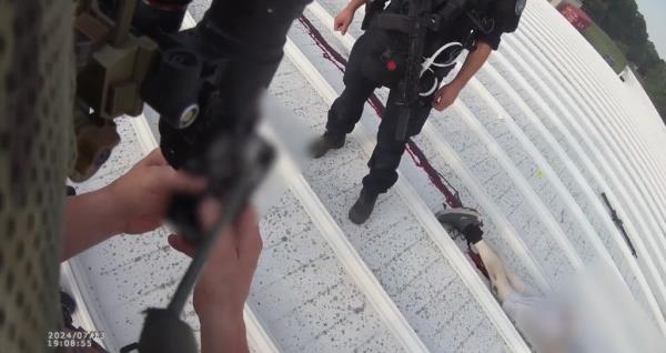Video shows Trump gunman dead on roof moments after assassination attempt