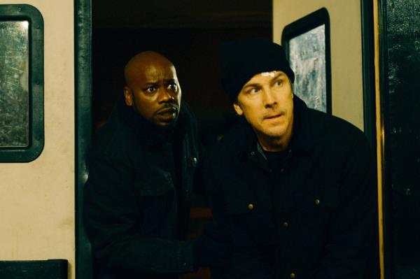 Malcolm Barrett and Michael Trucco as Leon and Touch in a scene from 