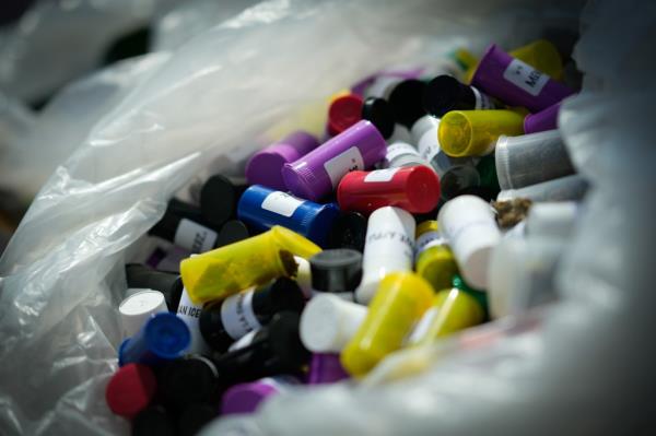 more than four tons, or 576 bags, of seized, illegal cannabis products
