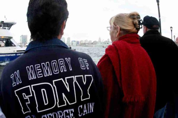 Navy assault ship USS New York, built with World Trade Center steel, arrived in its namesake city Mo<em></em>nday with a 21-gun salute near the site of the 2001 terrorist attack