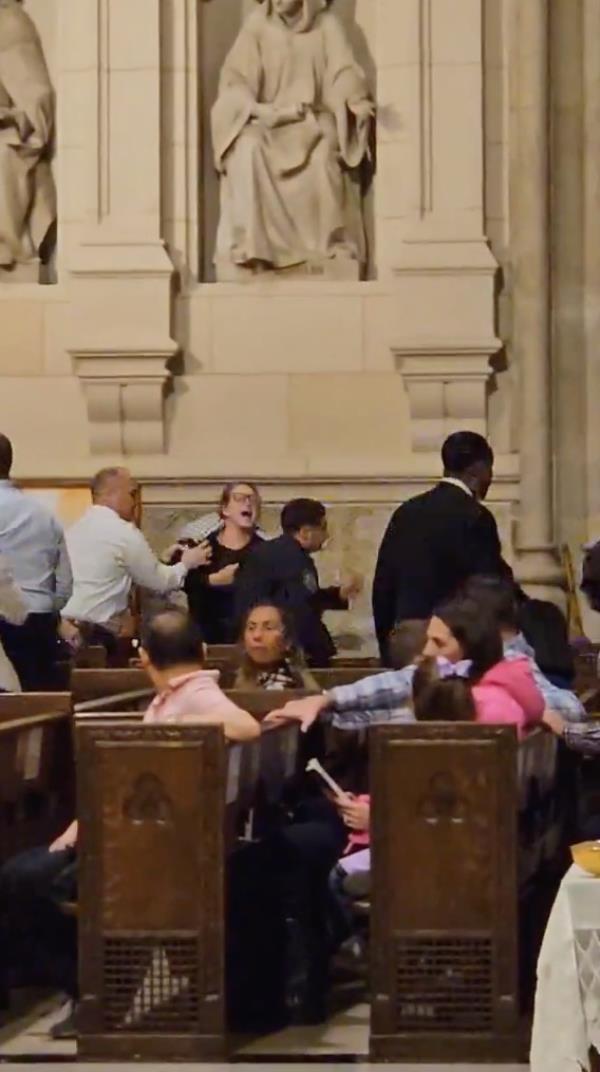 Protesters at St. Patrick's