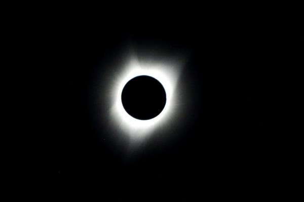 Photo of a solar eclipse.