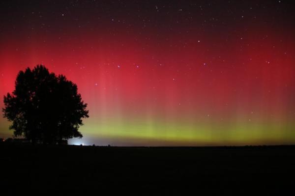 Aurora that is red and green