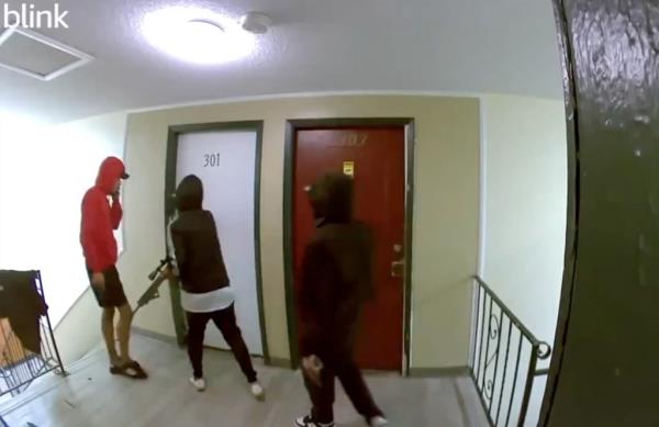 Armed Tren de Aragua gang members in a residential buliding in Colorado.