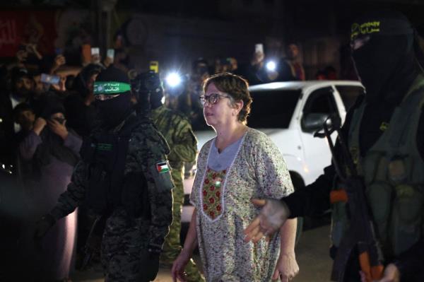 Gabriela Leimberg, 59, was with her daughter and family in Kibbutz Nir Yitzhak when they were abducted. 